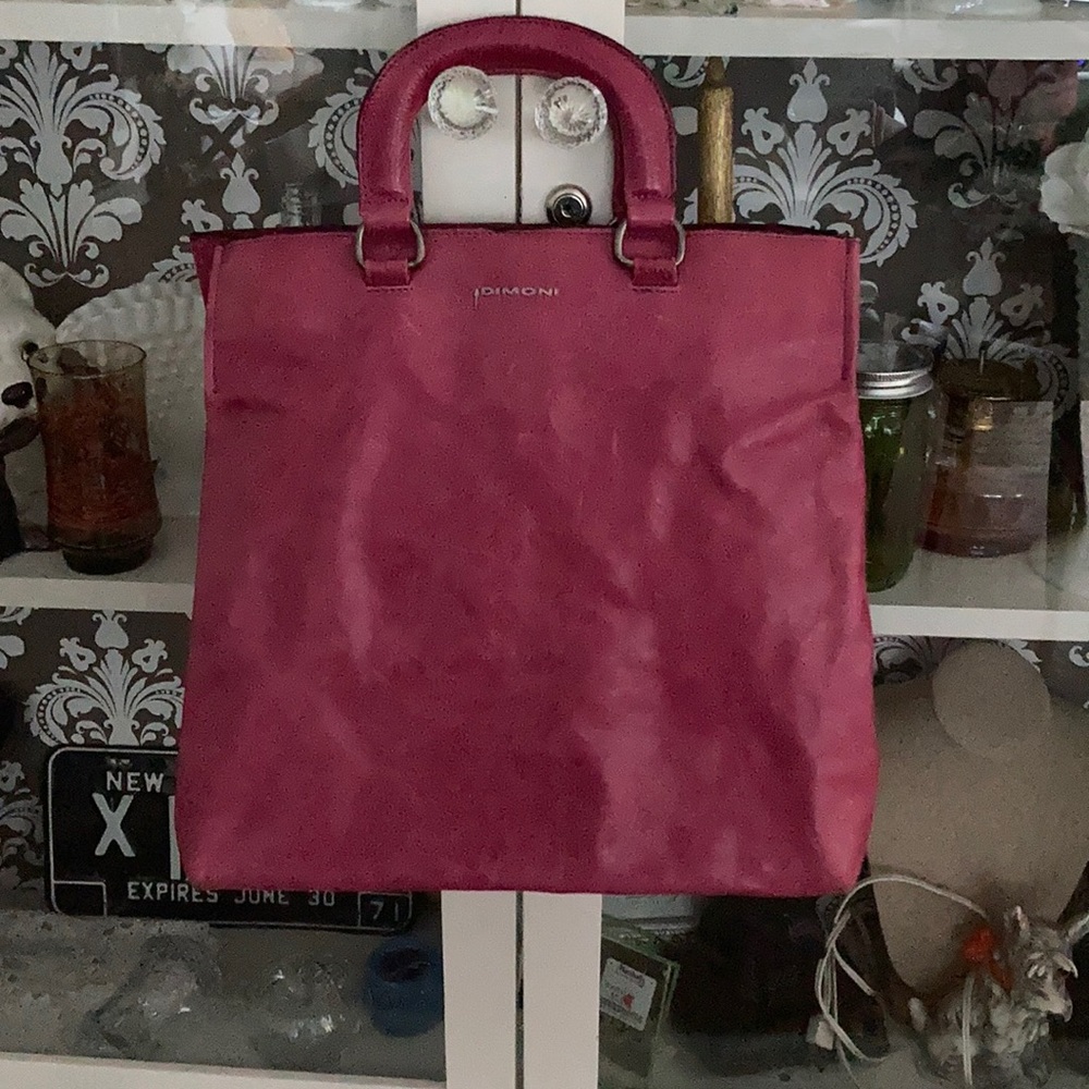 Dimoni leather pink large tote